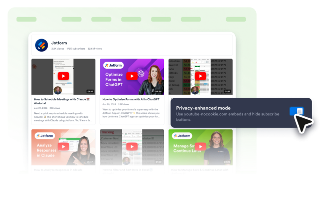Use Privacy-Enhanced YouTube Embeds