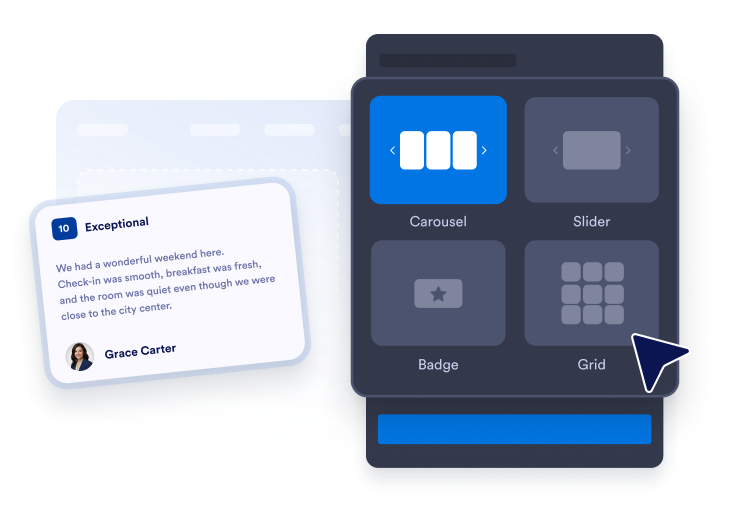 Customize the widget layout