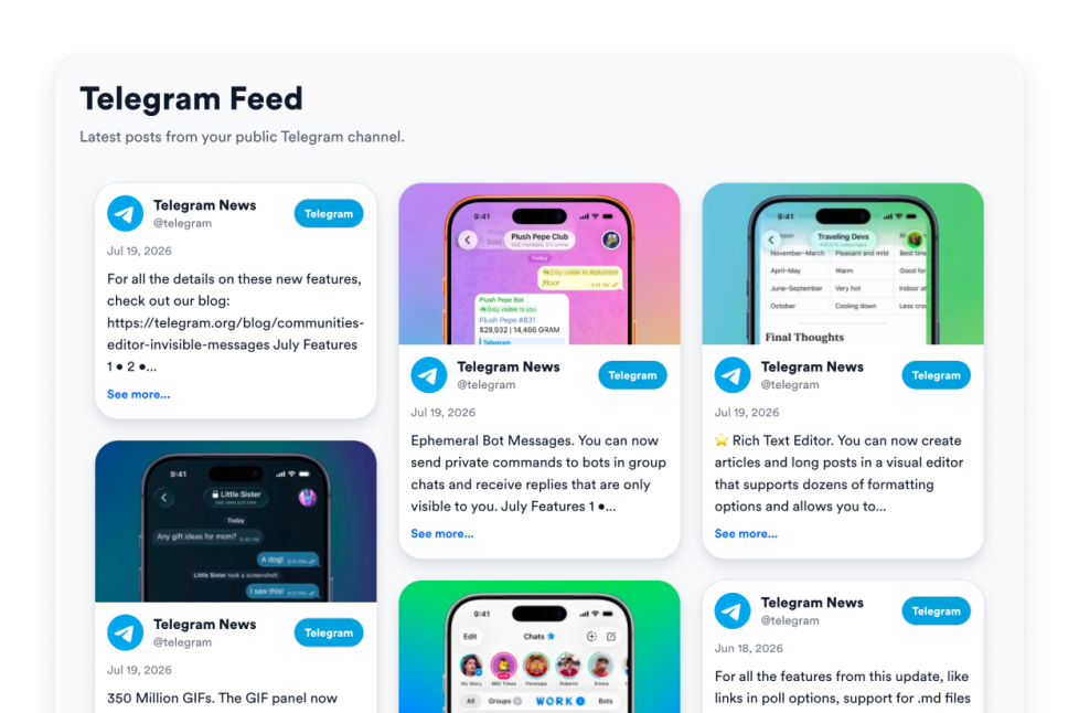 Telegram Feed