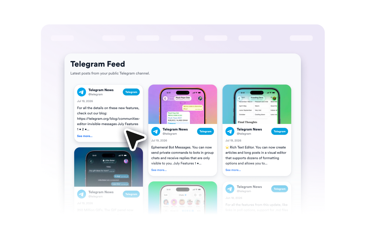 Keep your latest posts on your site