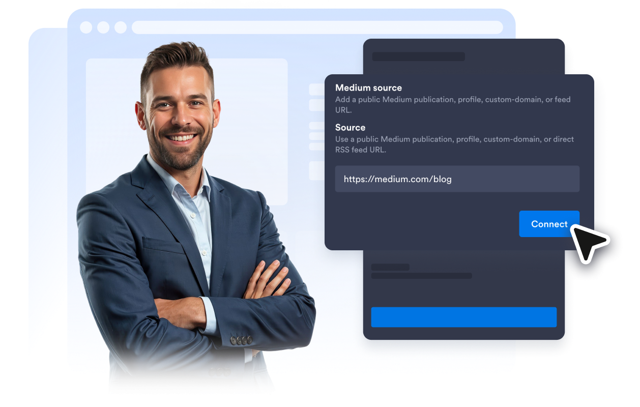 Connect and refresh a public Medium source