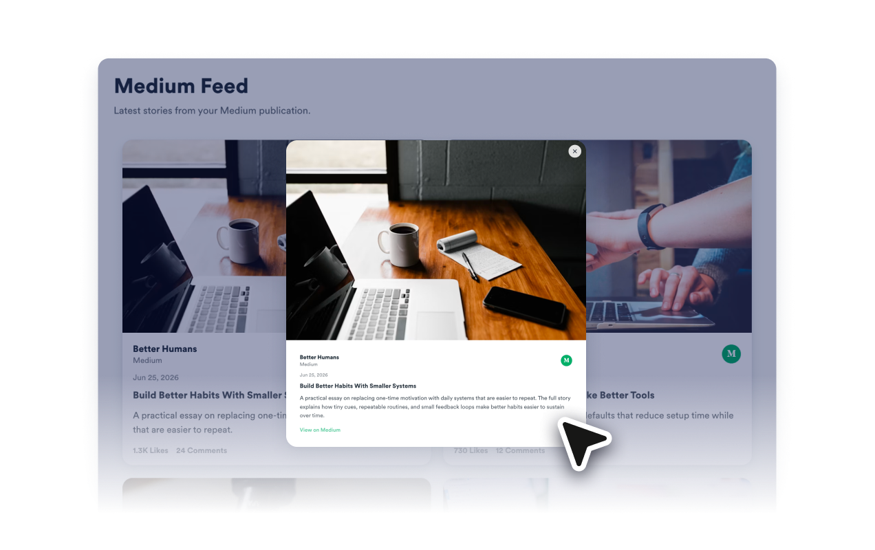 Open full stories in a modal