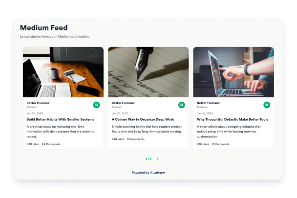 Customize your Medium stories for any page