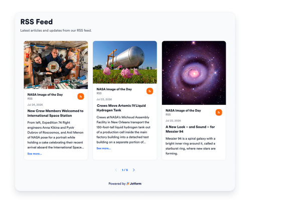 RSS Feed Widget Features for Websites