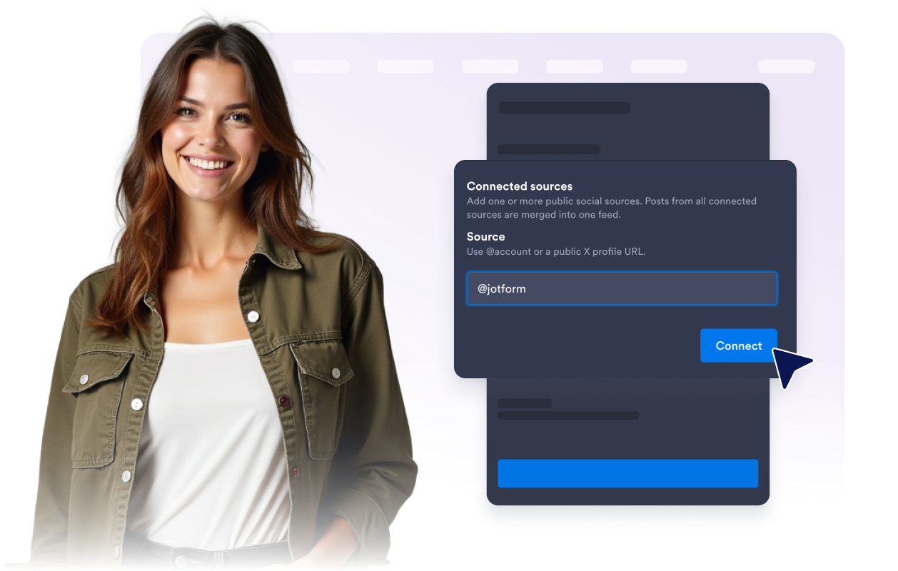 Connect Twitter/X profile posts