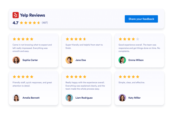 Show Yelp Reviews Where Local Customers Decide