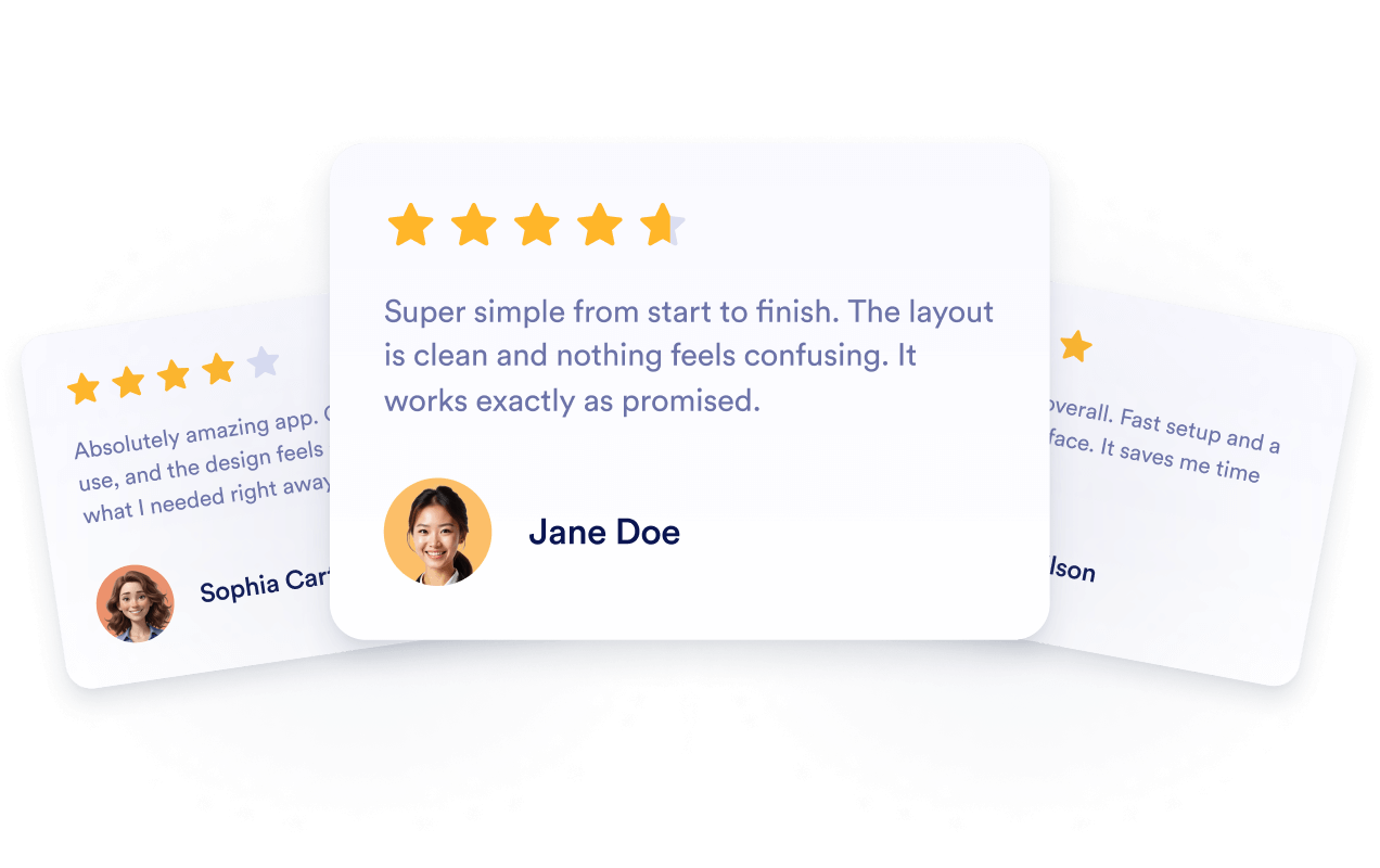 Build trust with real app reviews