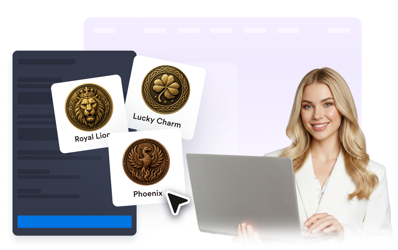 Choose a coin type that fits your page