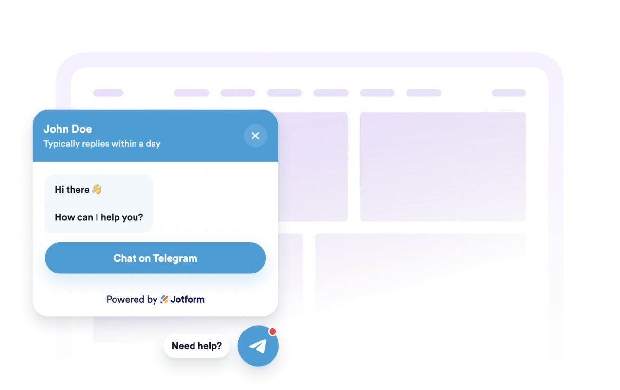 Open Telegram from your site