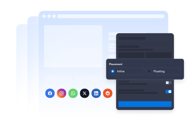 Place Sharing Inline or in a Floating Bar