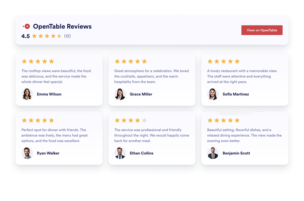 OpenTable Reviews