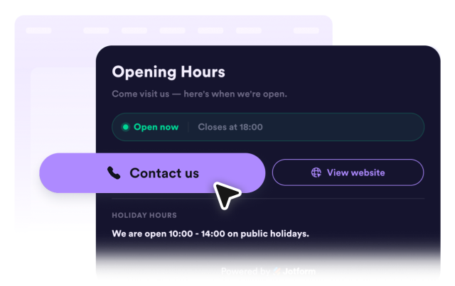 Add Contact Details and Up to Five Actions