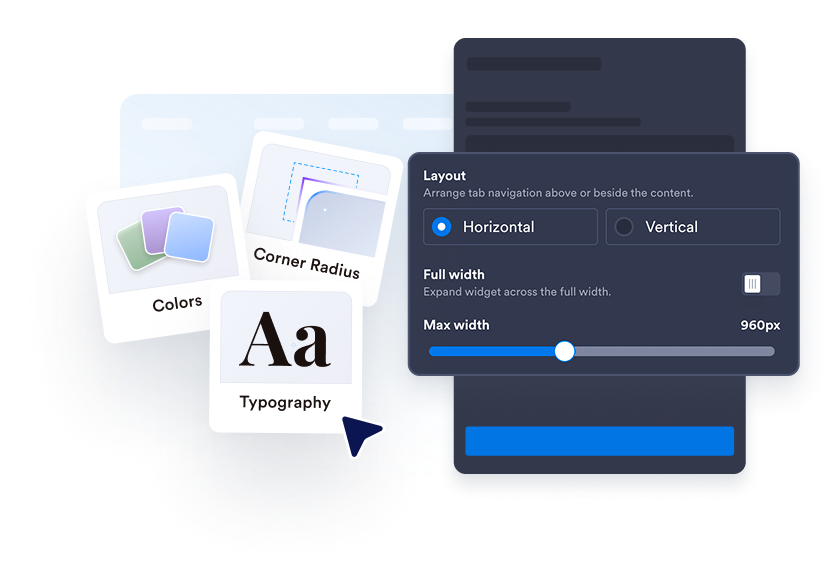 Choose a layout and appearance