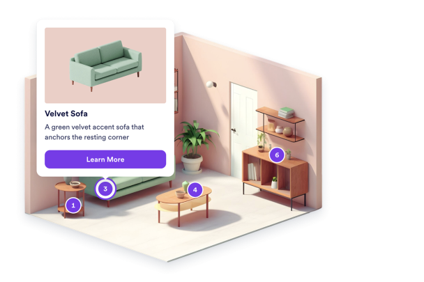 Image Hotspot Widget Features for Interactive Visuals