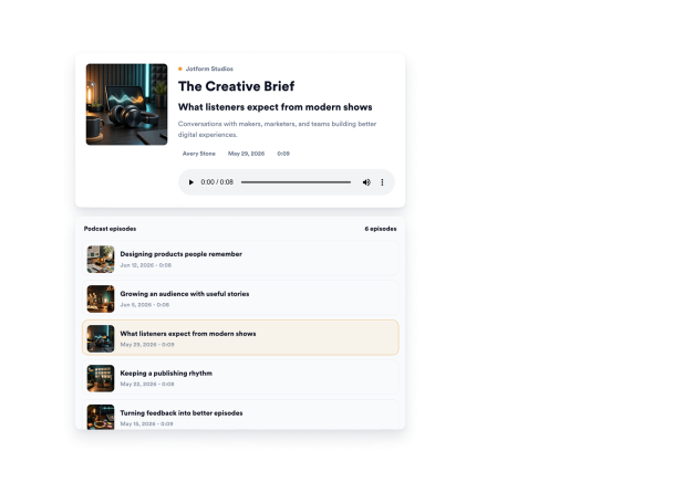 Podcast Player Widget Features for Websites