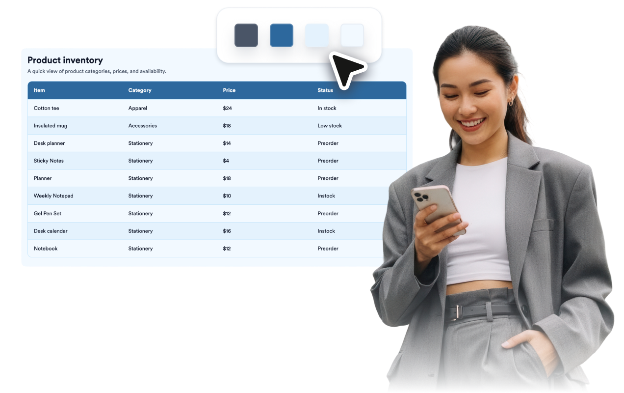 Match your website design