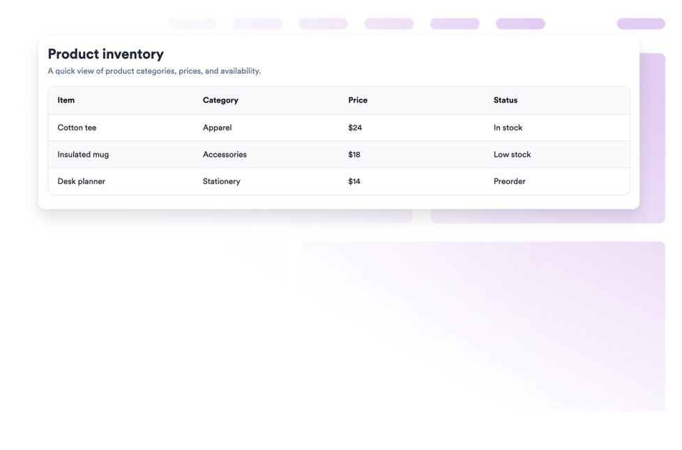 Table Widget