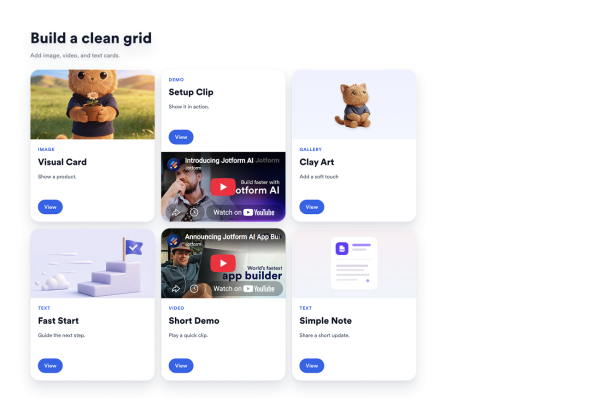 Create a Grid Widget for Your Website