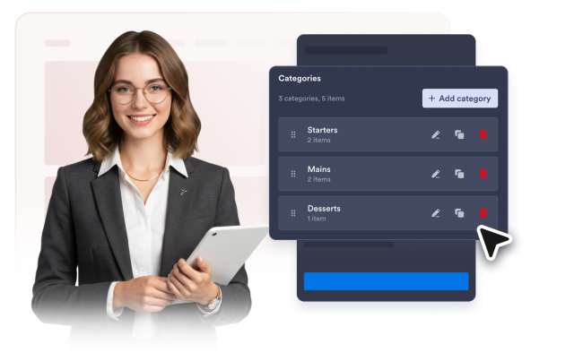 Build Menus With Editable Categories and Items