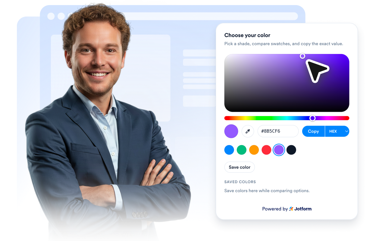 Let visitors pick exact colors