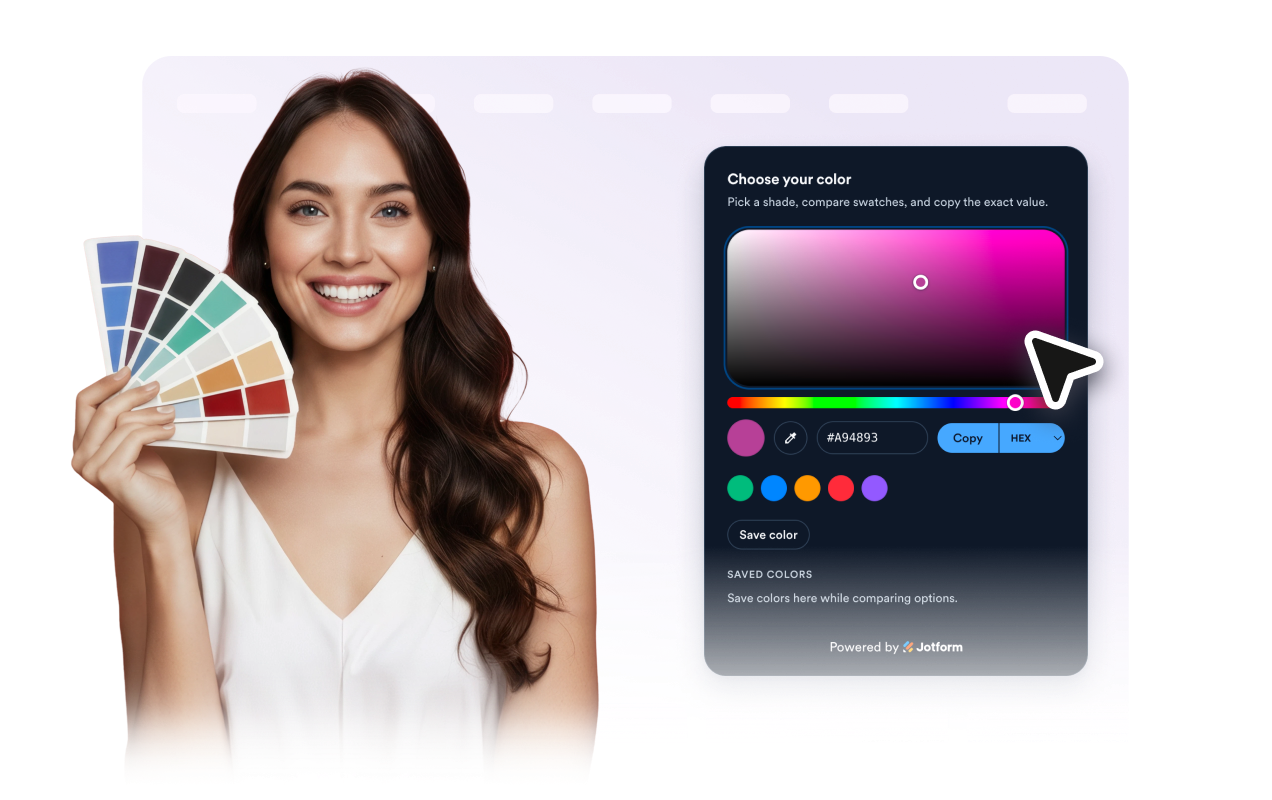 Match the widget to your page