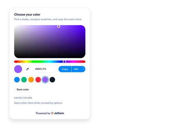 Create Your Own Color Picker Widget in Seconds for Your Website