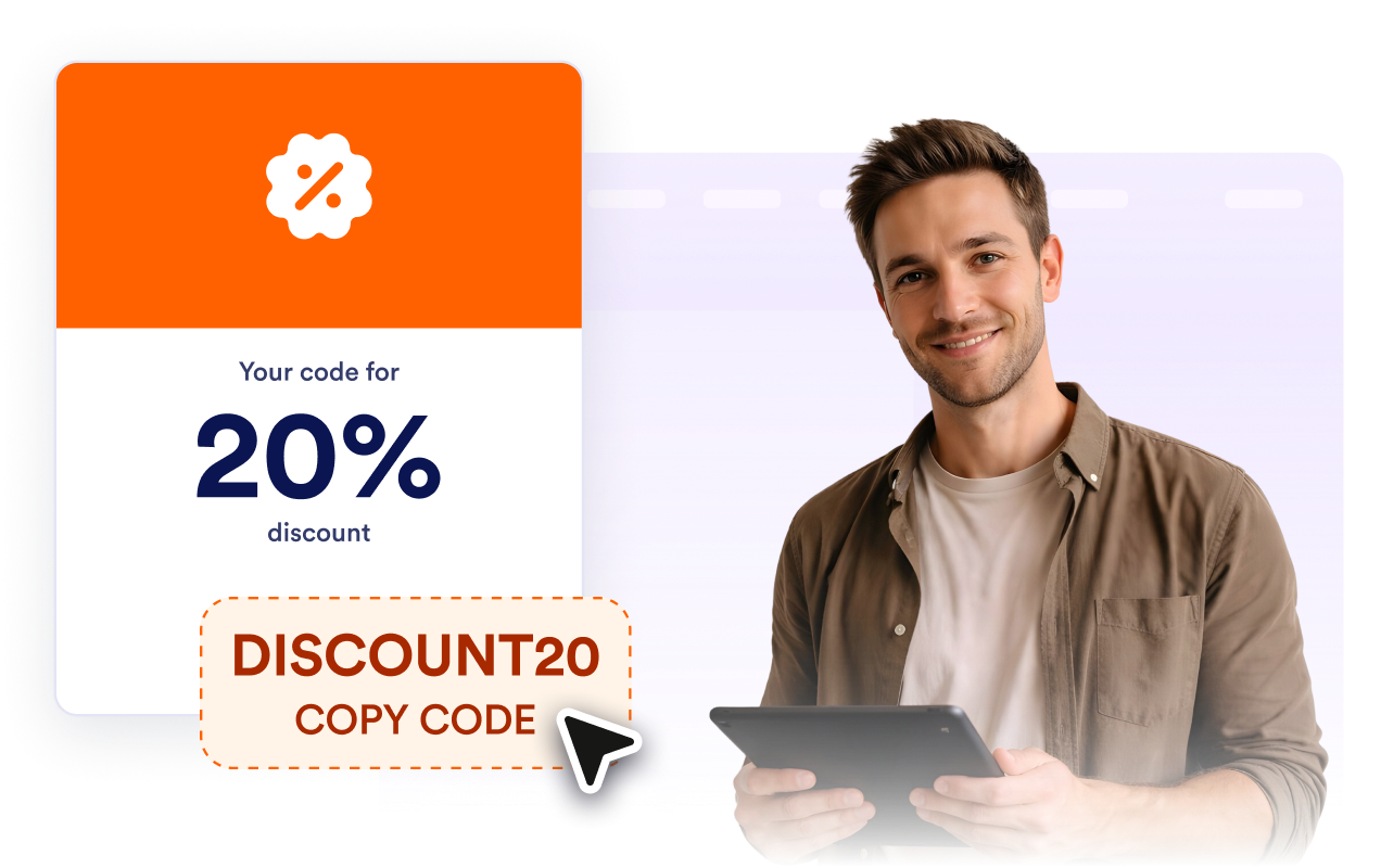Let visitors copy codes and click through