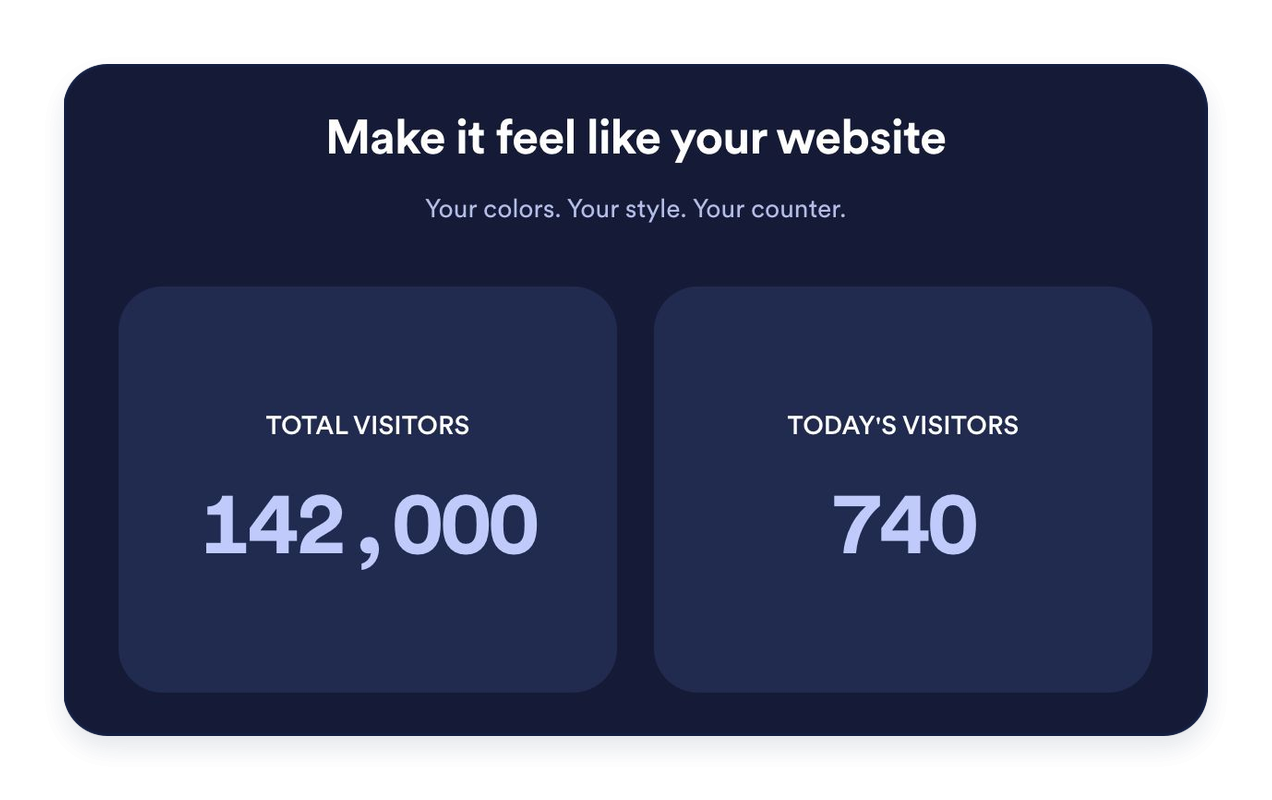 Style your counter to match your website