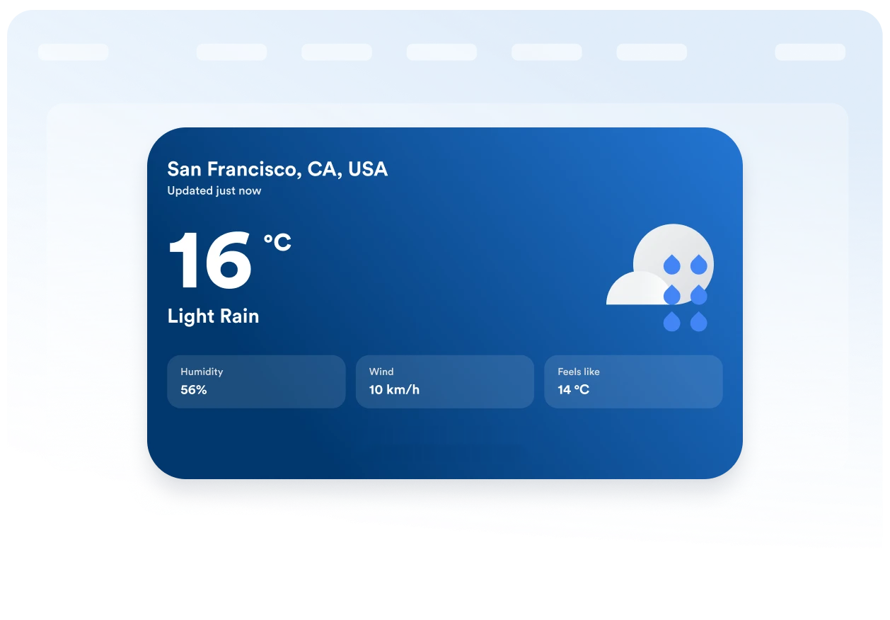 Match forecasts to your website