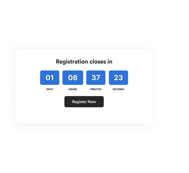 Countdown Timer website widget features