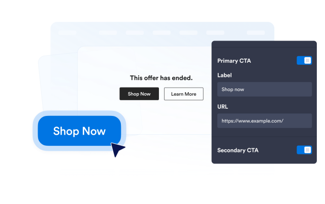 Add call-to-action buttons and end behavior