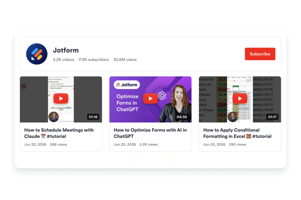 YouTube Gallery website widget features