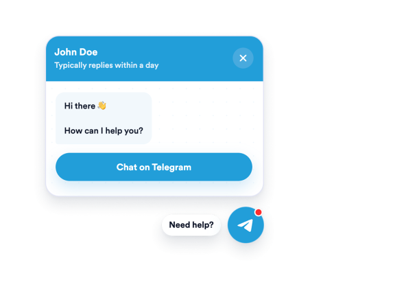 Telegram Chat Widget Features