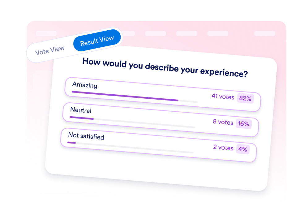 Customize voting and results