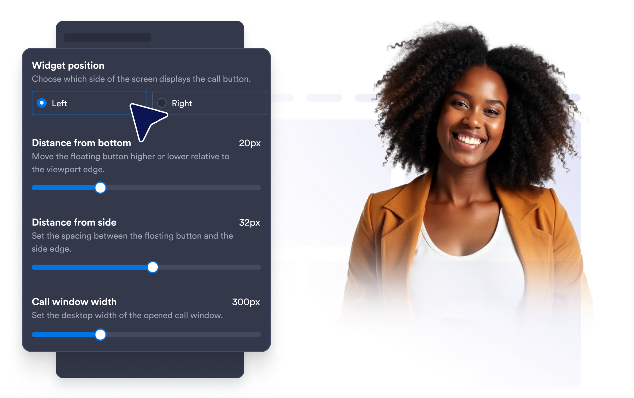 Position the button without covering content