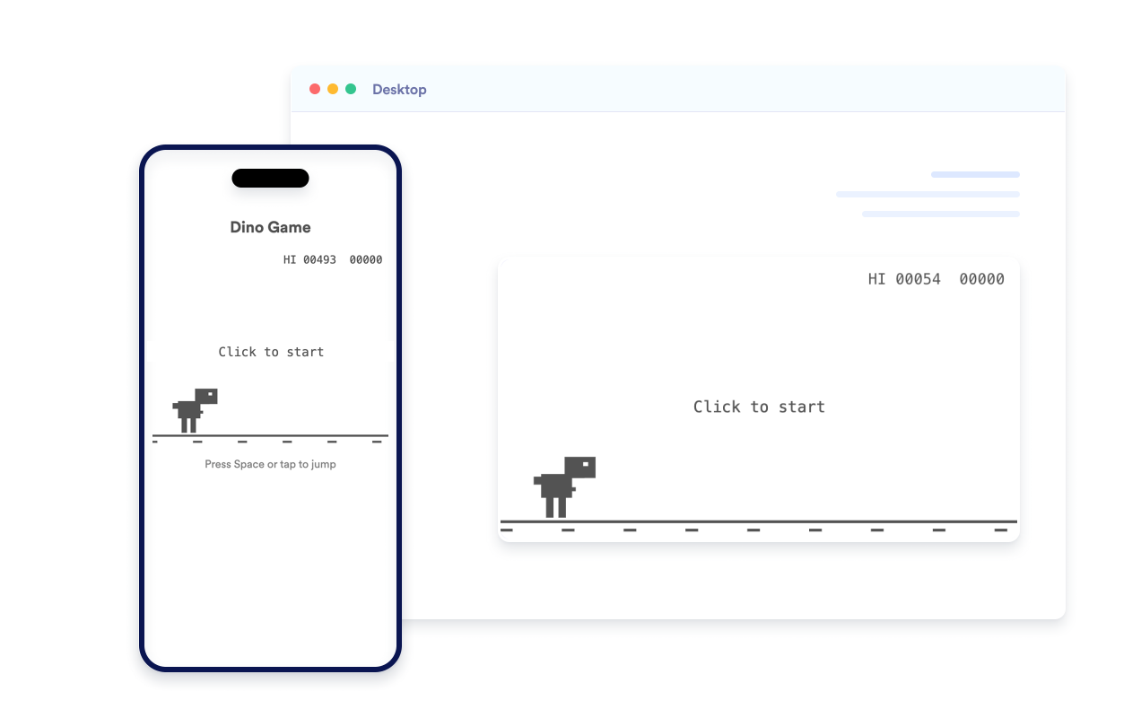 Play on desktop and mobile