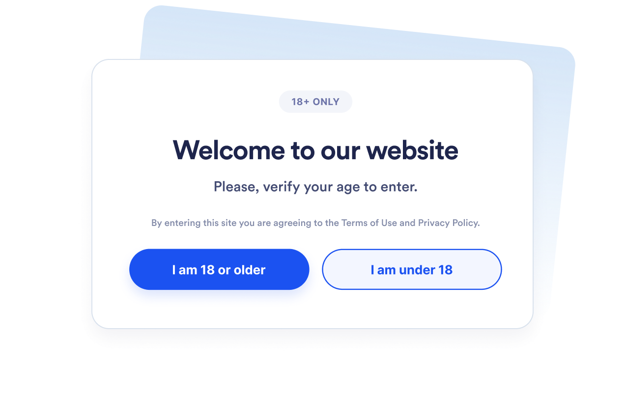 Ask visitors to confirm eligibility