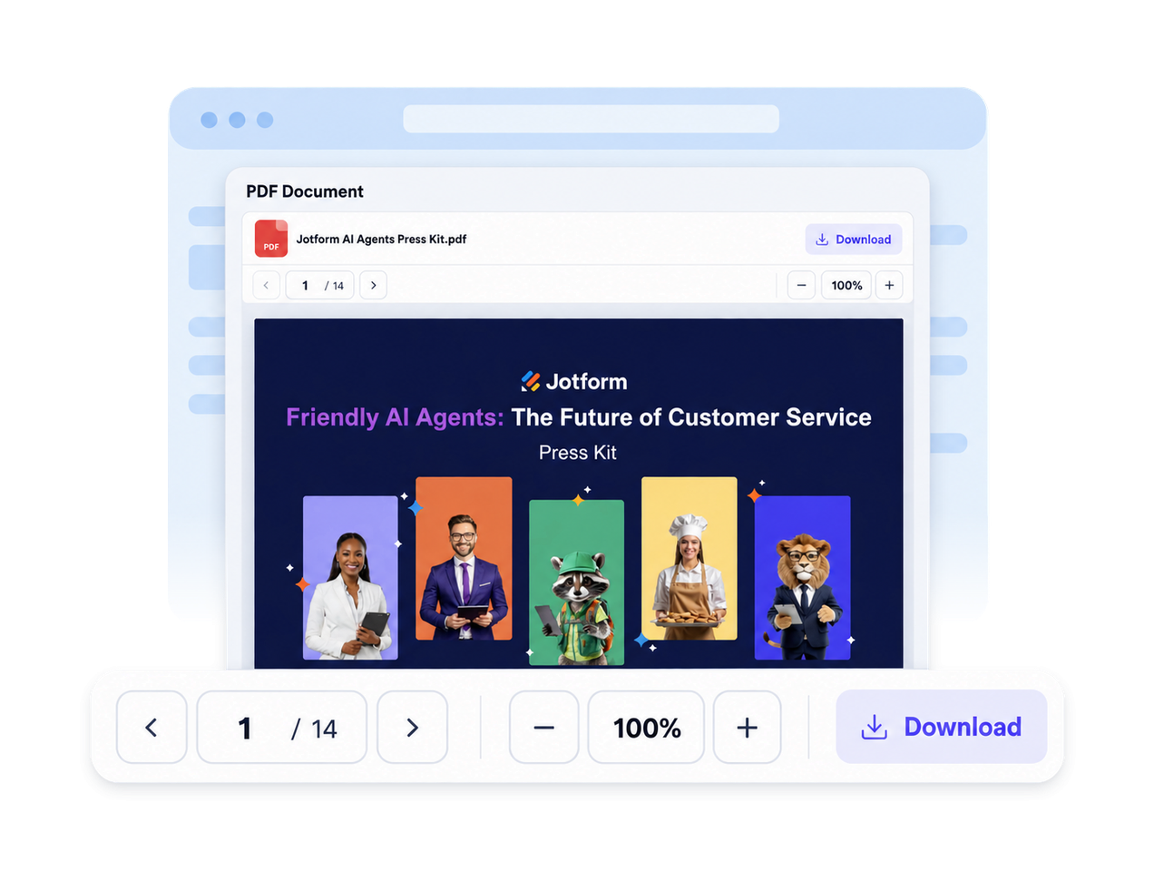 Give readers simple controls