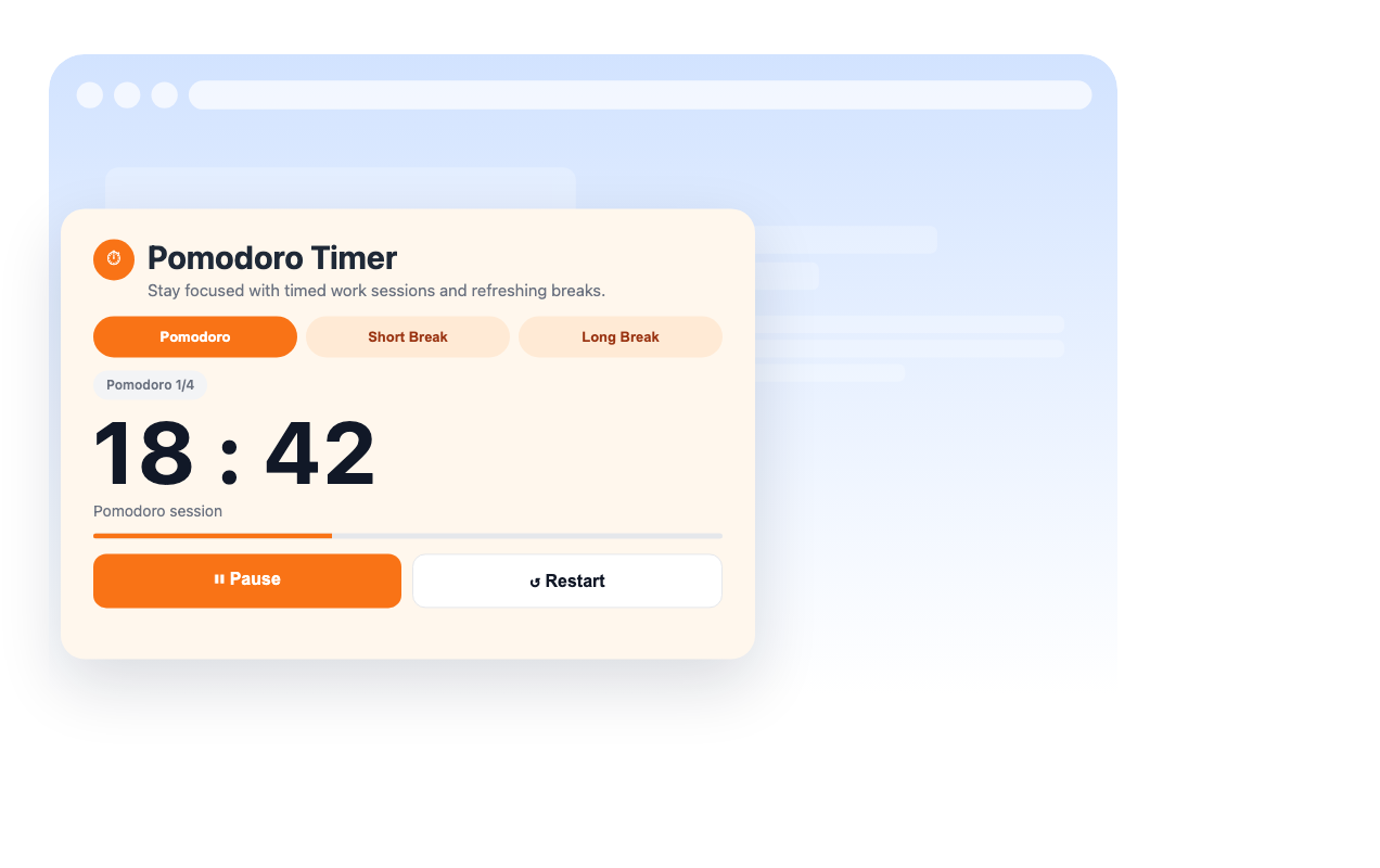 Give visitors simple timer controls