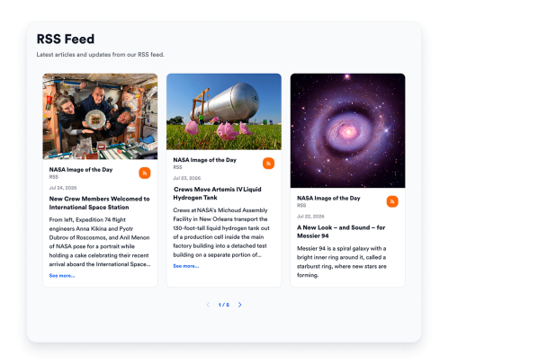RSS Feed Widget Features for Websites