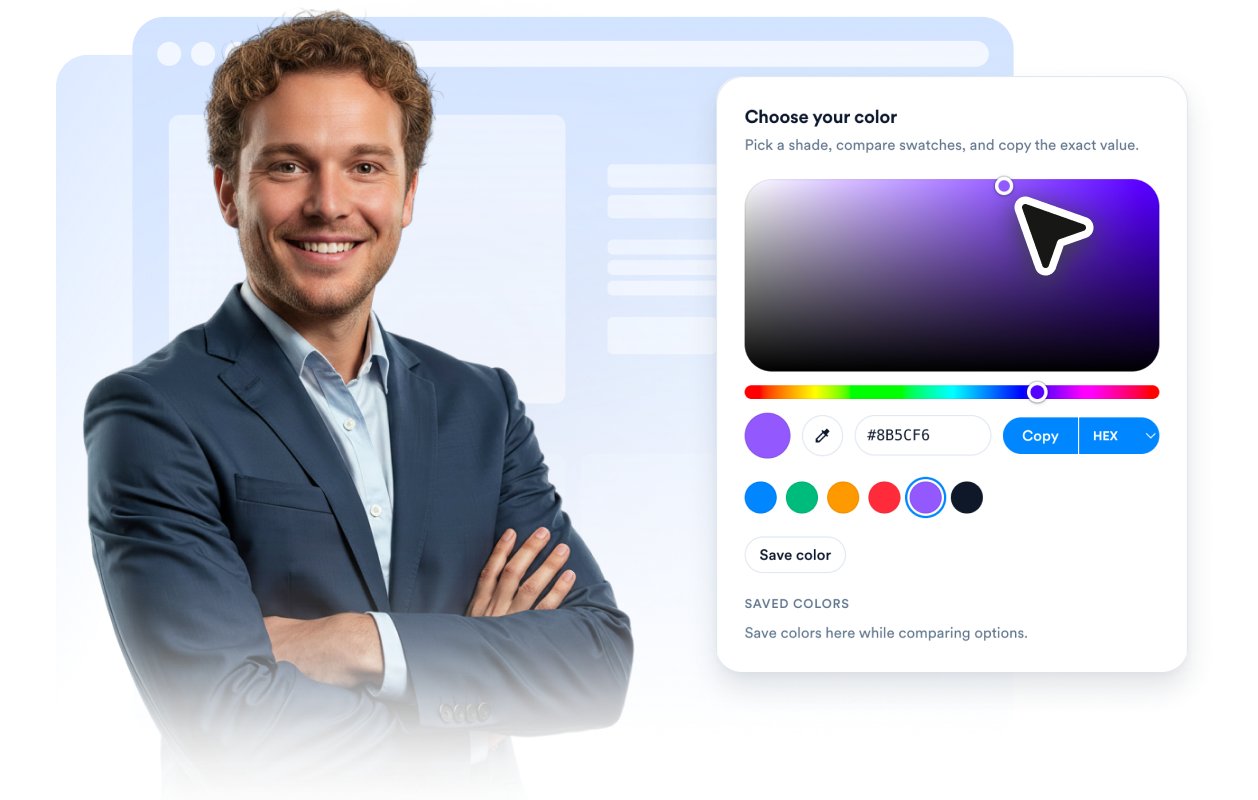 Let visitors pick exact colors