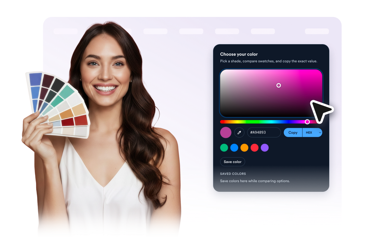 Match the widget to your page