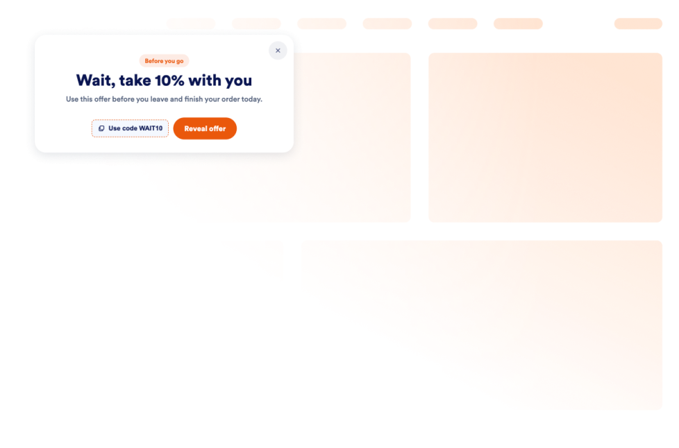 Exit Intent Popup