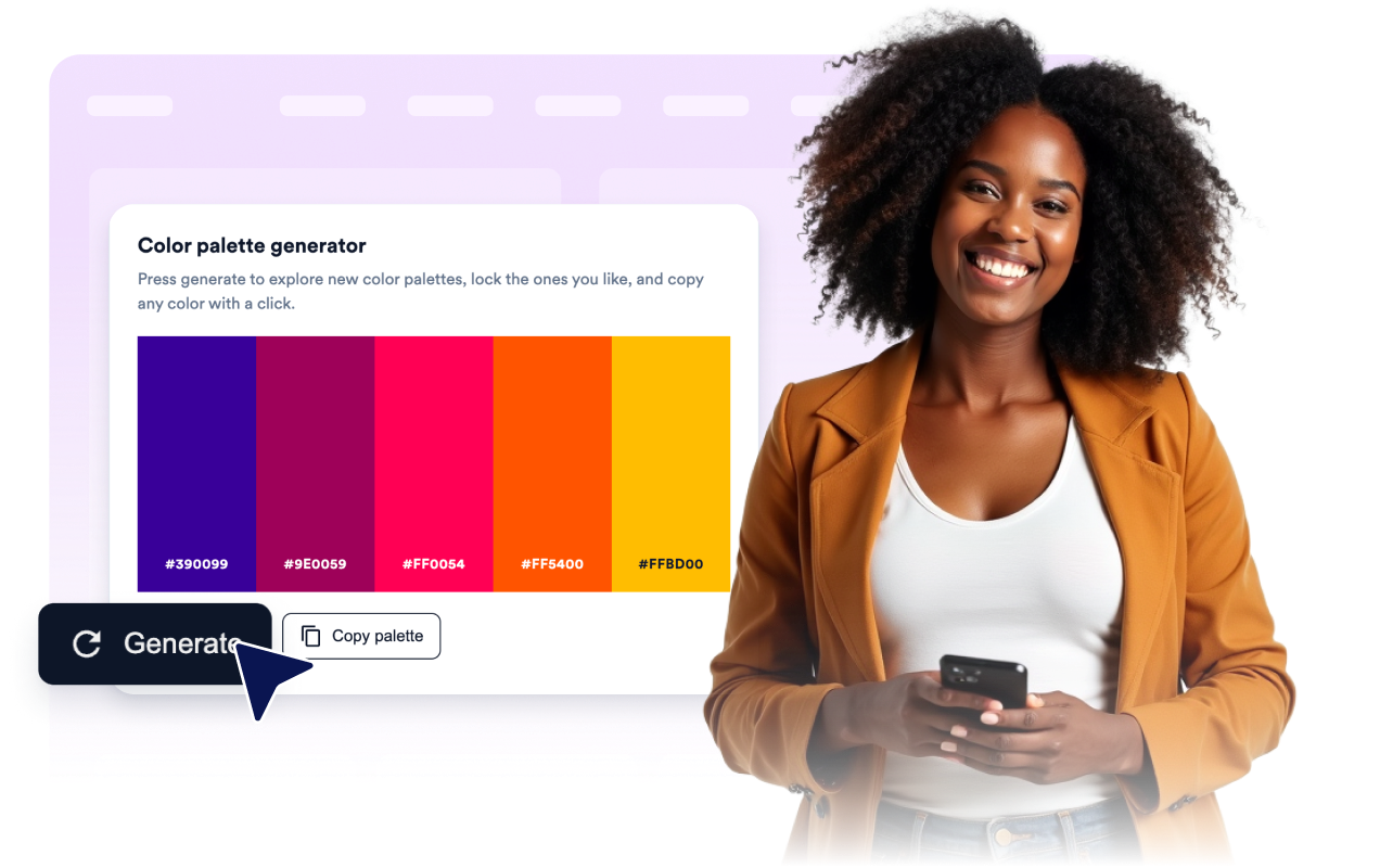 Generate new palettes in one click