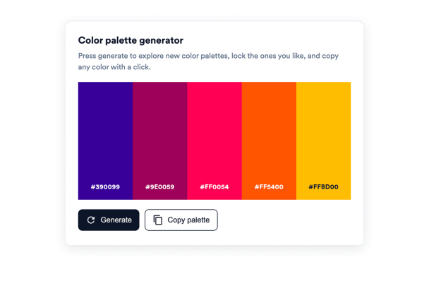 Create Your Own Color Palette Generator Widget in Seconds for Your Website