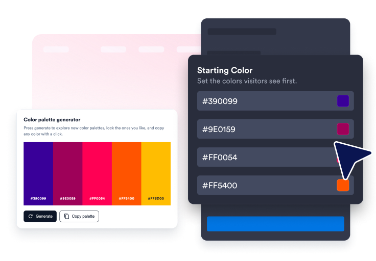 Set your starting colors