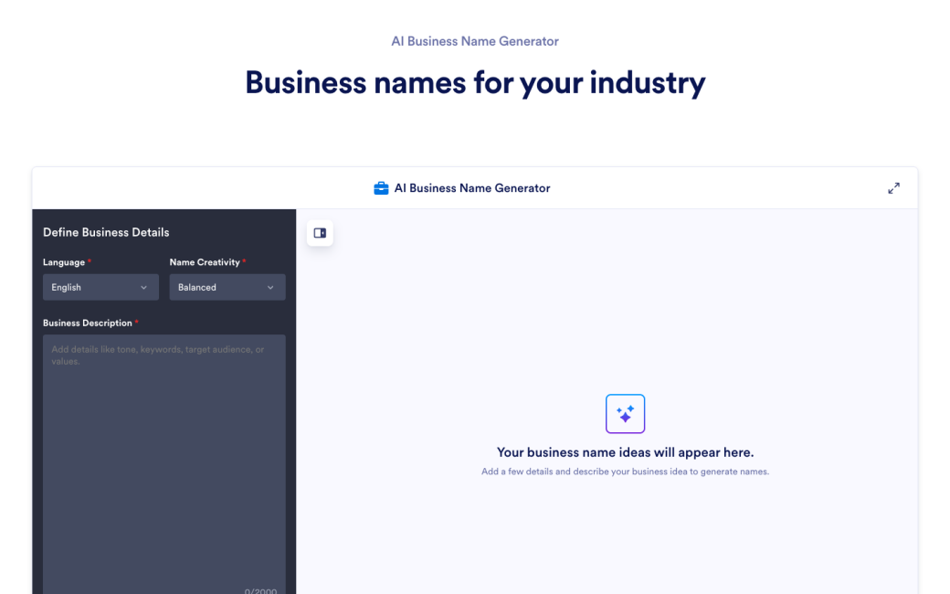 AI Business Name Generator