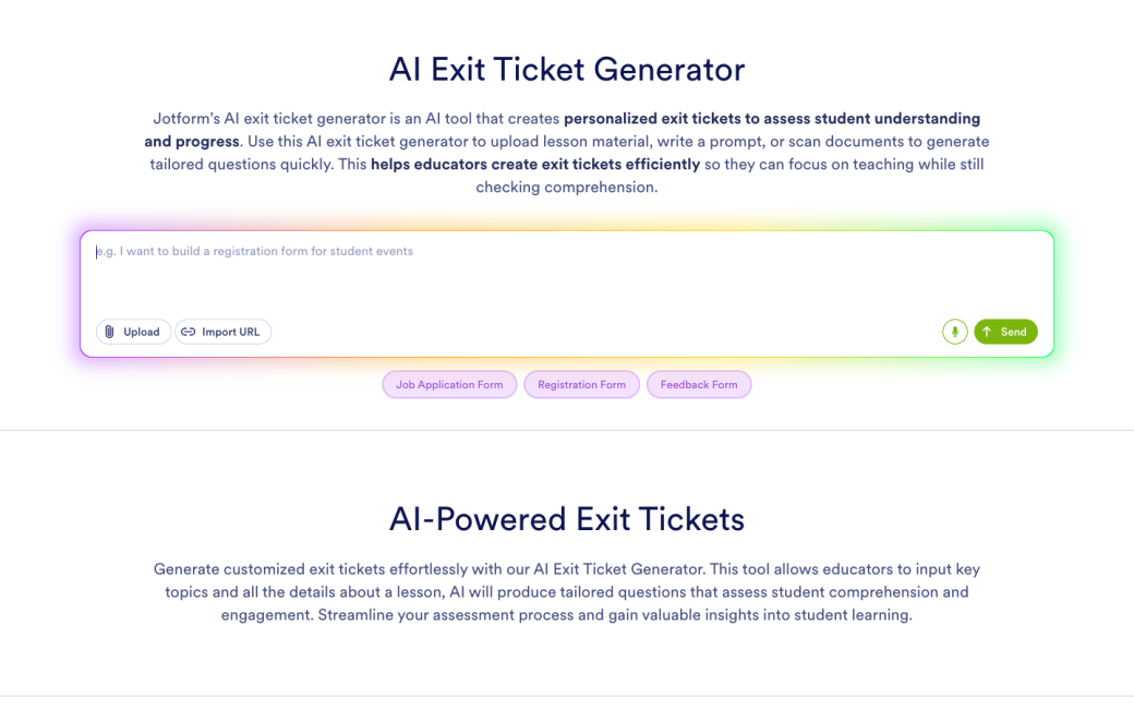 AI Exit Ticket Generator