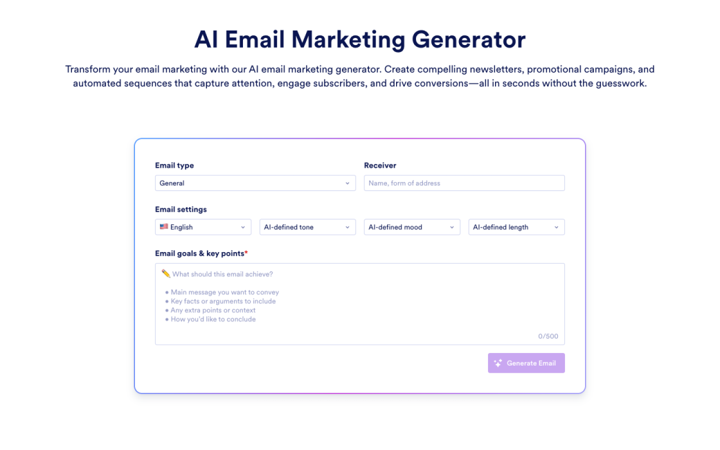 AI Email Marketing Generator