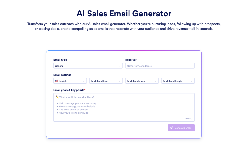 AI Sales Email Generator
